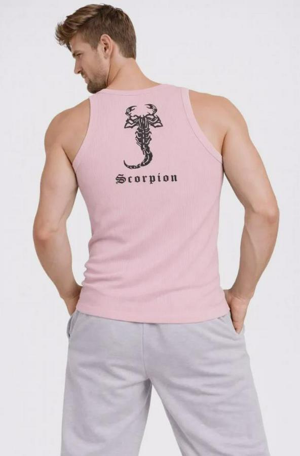 Fitilli Atlet Sıfır Yaka Slim Fit Arka Baskılı Spor Atlet