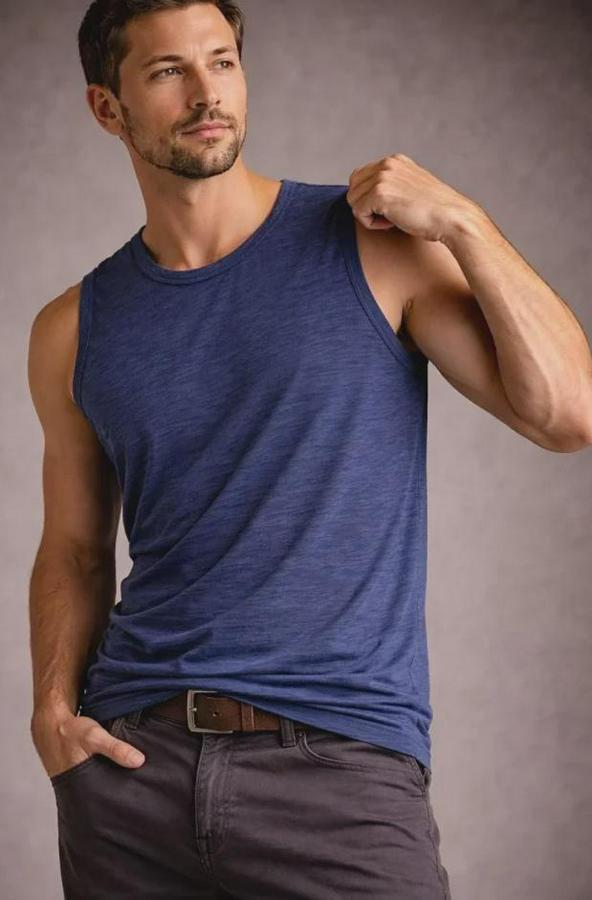 Flamlı Kumaş Sıfır Kolsuz Atlet Basic Spor Üst, Günlük Ve Fitness Kullanımına Uygun