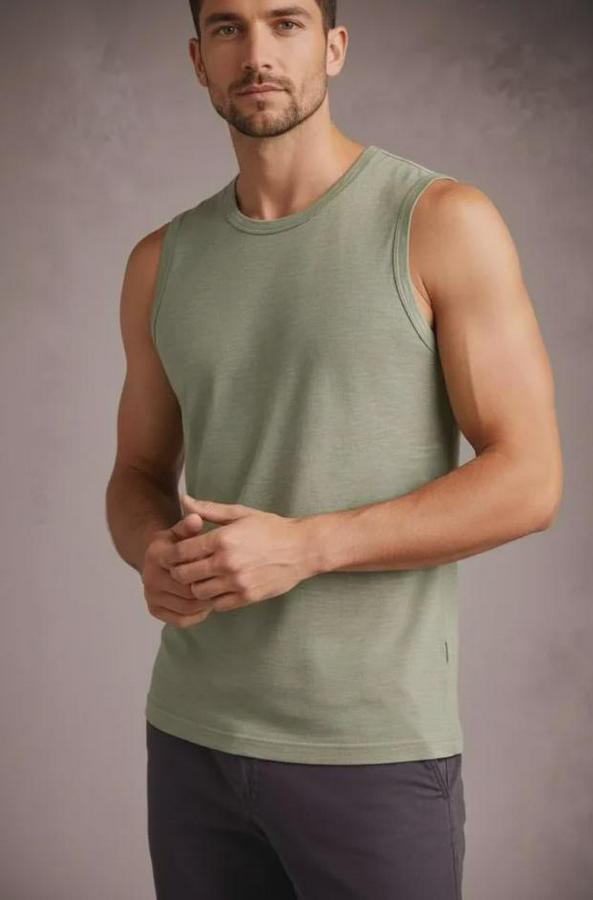 Flamlı Kumaş Sıfır Kolsuz Atlet Basic Spor Üst, Günlük Ve Fitness Kullanımına Uygun