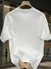 Baskılı Oversize Bisiklet Yaka T-Shirt