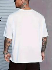 Baskılı Oversize Bisiklet Yaka T-Shirt