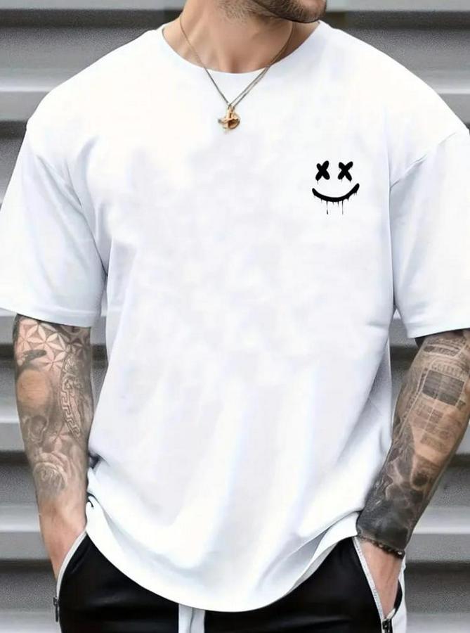 Kısa Kollu Bisiklet Yaka Baskılı Süprem Bluz