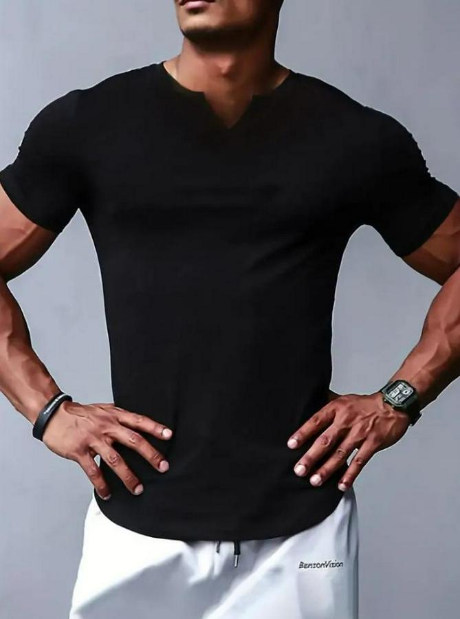 Kısa Kollu V Yaka Süprem T-Shirt