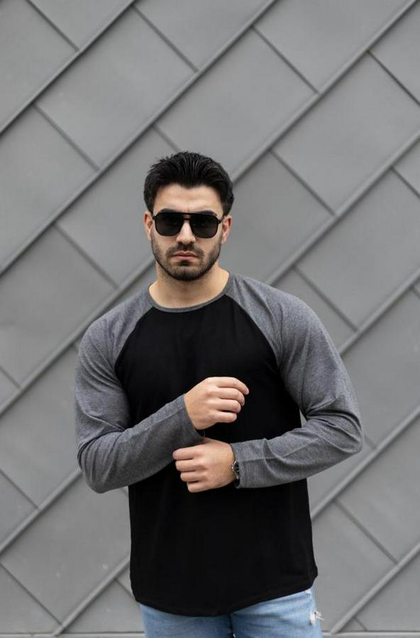 Uzun Kollu Bisiklet Yaka Viskon Iki Iplik Bluz