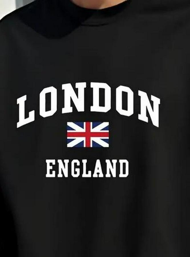 Uzun Kollu Bisiklet Yaka Yazı Baskılı Iki Iplik Bluz