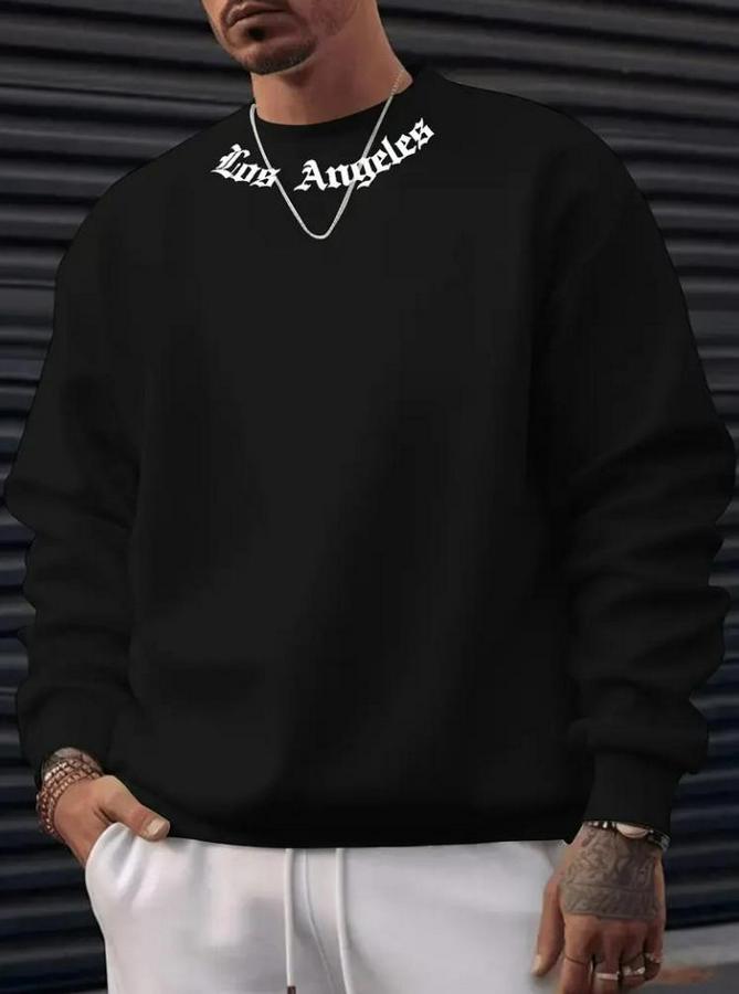 Uzun Kollu Bisiklet Yaka Yazı Detaylı Iki Iplik Bluz