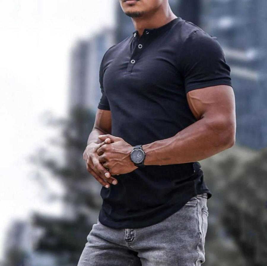 Kısa Kollu Hakim Yaka Önü Düğmeli Viskon Bluz