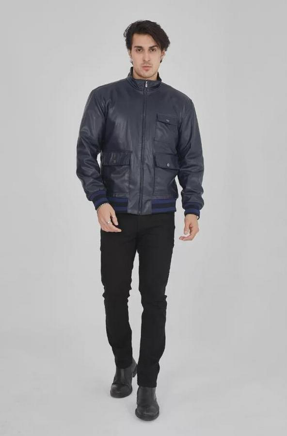 Fermuarlı Içten Elyaf Ve Astarlı Suni Deri Ceket