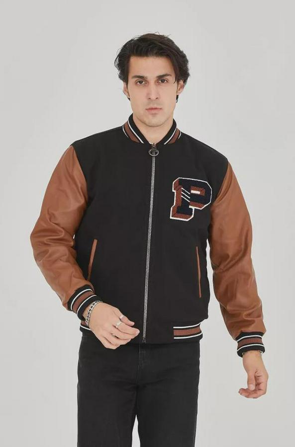 Içten Elyaf Ve Astarlı Kolları Suni Deri Ceket