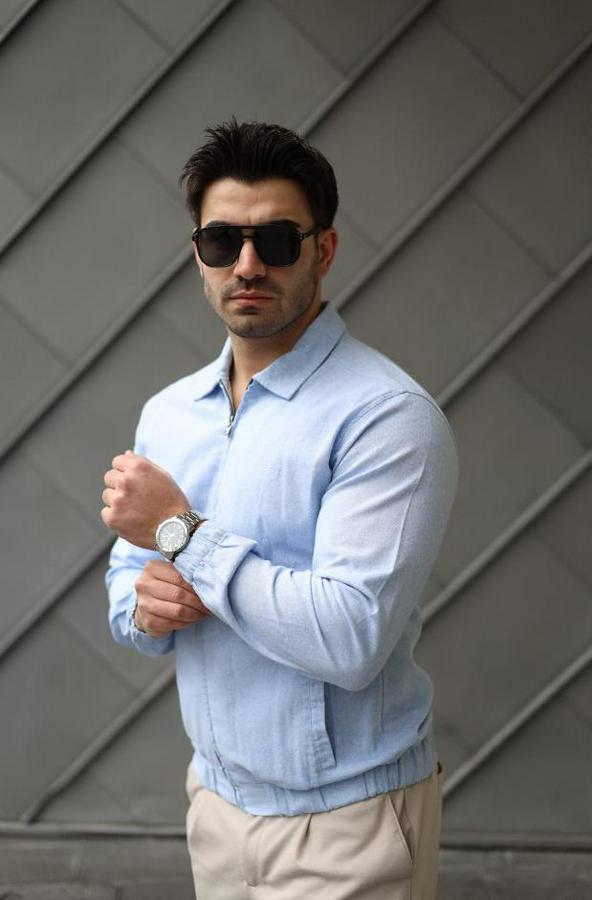 Pamuklu Keten Kumaş Ceket