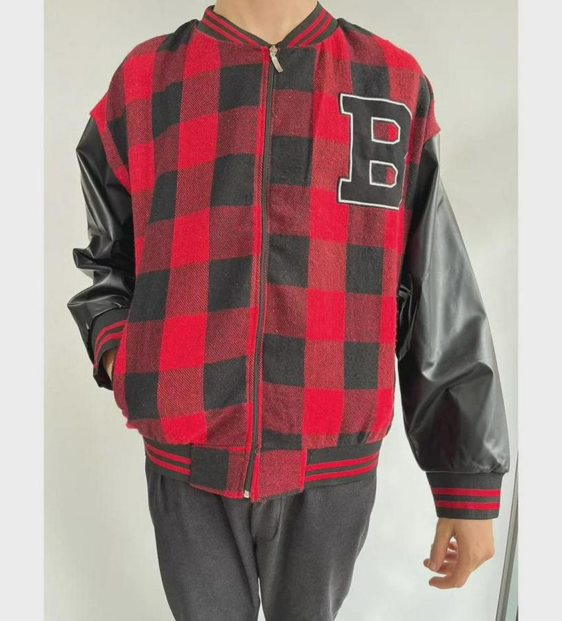 Pötikare Desen Nakışlı Kolej Ceket