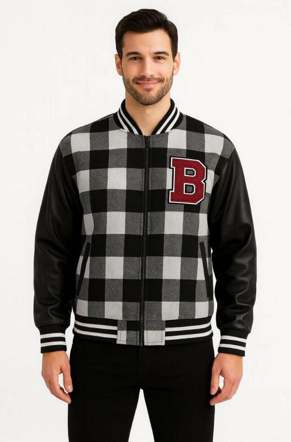 Kolları Suni Deri Içi Astarlı Oduncu Kolej Içi Ceket