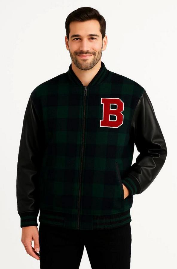 Kolları Suni Deri Içi Astarlı Oduncu Kolej Içi Ceket