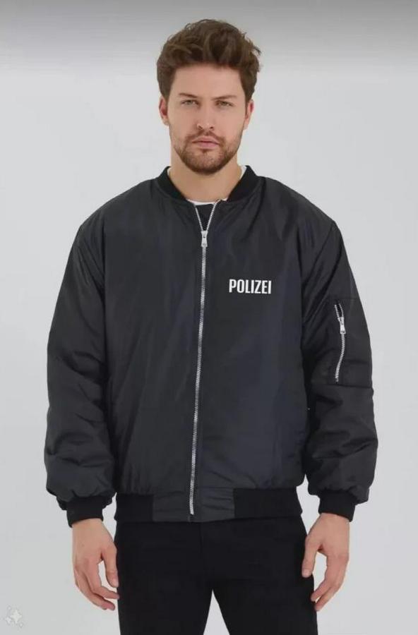 Unisex Uzun Kol Baskılı Bomber Ceket