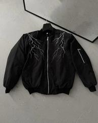 Yıldırım Baskılı Uzun Kol Bomber Ceket