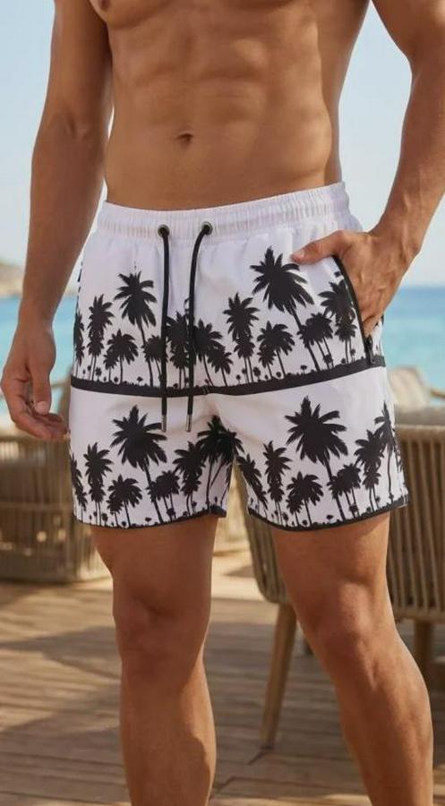 Deniz Şortu Fermuarlı Cepli File Astarlı Hızlı Kuruyan Premium