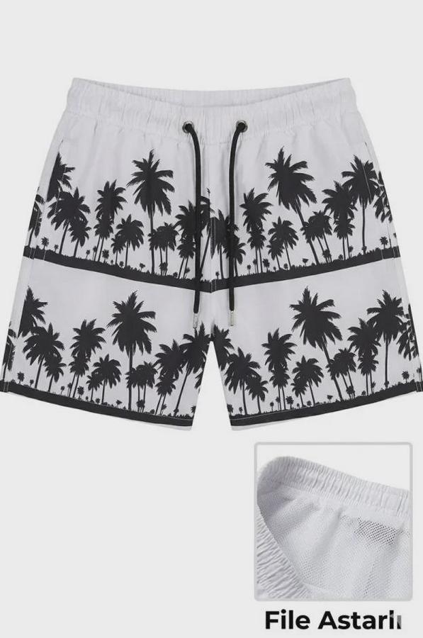 Deniz Şortu Fermuarlı Cepli File Astarlı Hızlı Kuruyan Premium