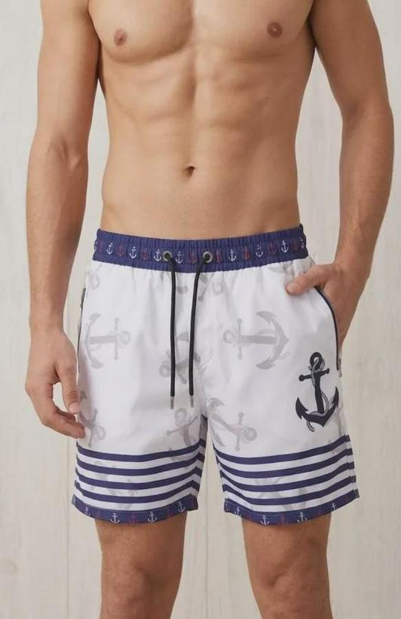 Deniz Şortu Fermuarlı Cepli File Astarlı Hızlı Kuruyan Premium