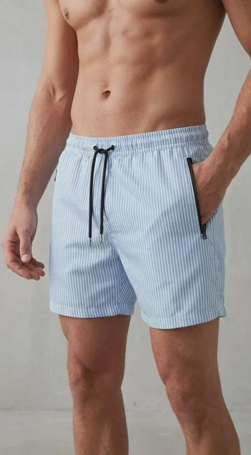 Deniz Şortu Fermuarlı Cepli File Astarlı Hızlı Kuruyan Premium