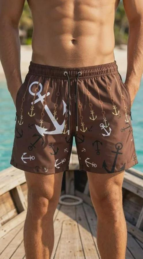 Deniz Şortu Fermuarlı Cepli File Astarlı Hızlı Kuruyan Premium