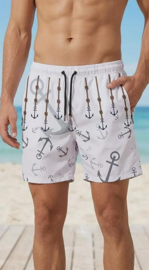 Deniz Şortu Fermuarlı Cepli File Astarlı Hızlı Kuruyan Premium