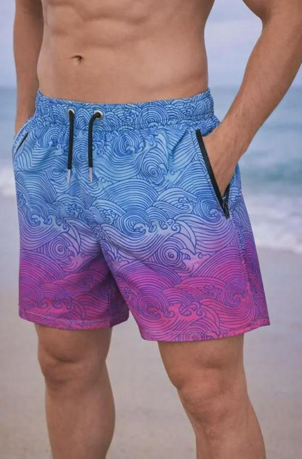 Deniz Şortu Fermuarlı Cepli File Astarlı Hızlı Kuruyan Premium