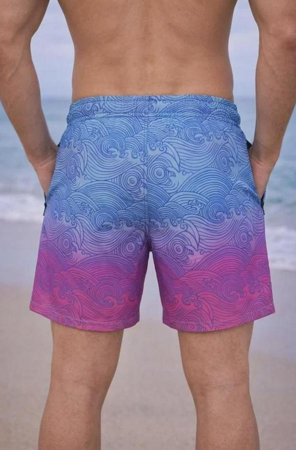 Deniz Şortu Fermuarlı Cepli File Astarlı Hızlı Kuruyan Premium