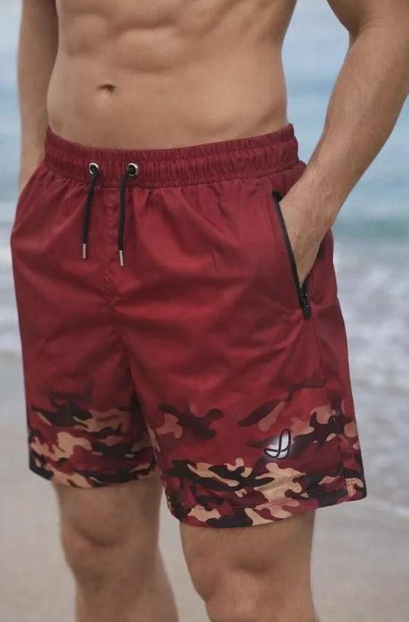 Deniz Şortu Fermuarlı Cepli File Astarlı Hızlı Kuruyan Premium