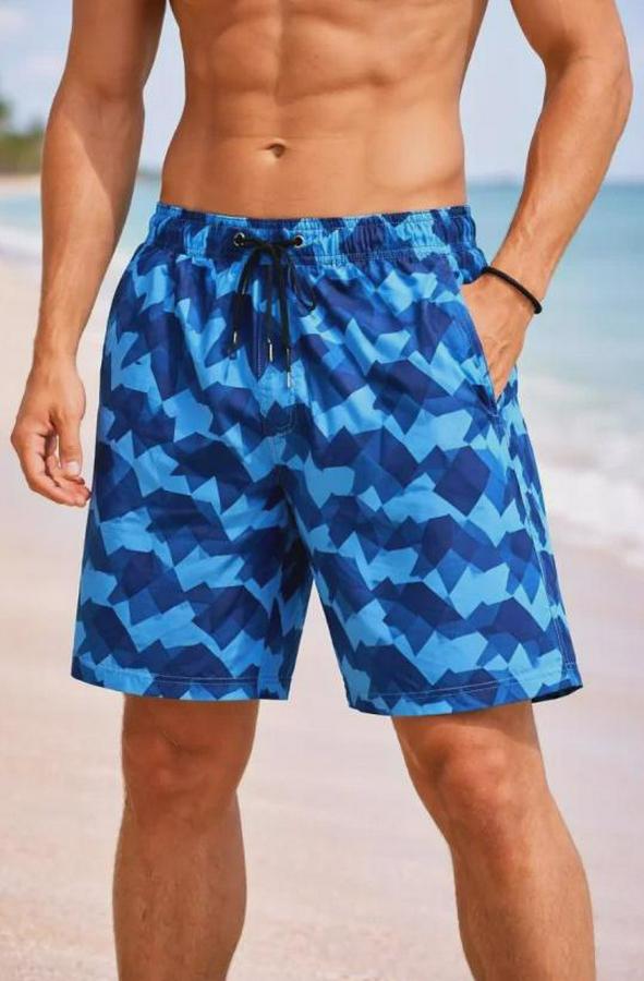 Deniz Şortu Fermuarlı Cepli File Astarlı Hızlı Kuruyan Premium