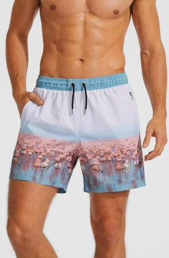 Deniz Şortu Fermuarlı Cepli File Astarlı Hızlı Kuruyan Premium