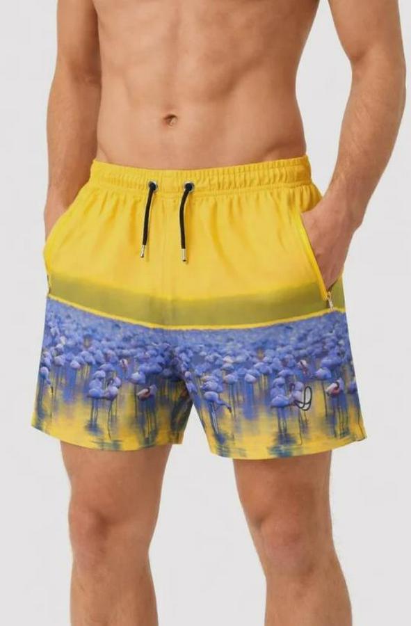 Deniz Şortu Fermuarlı Cepli File Astarlı Hızlı Kuruyan Premium