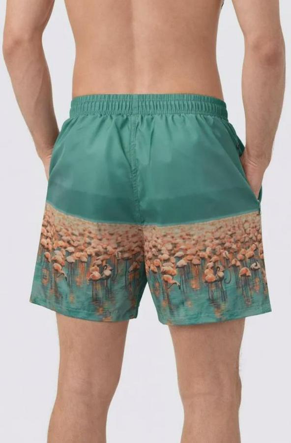 Deniz Şortu Fermuarlı Cepli File Astarlı Hızlı Kuruyan Premium