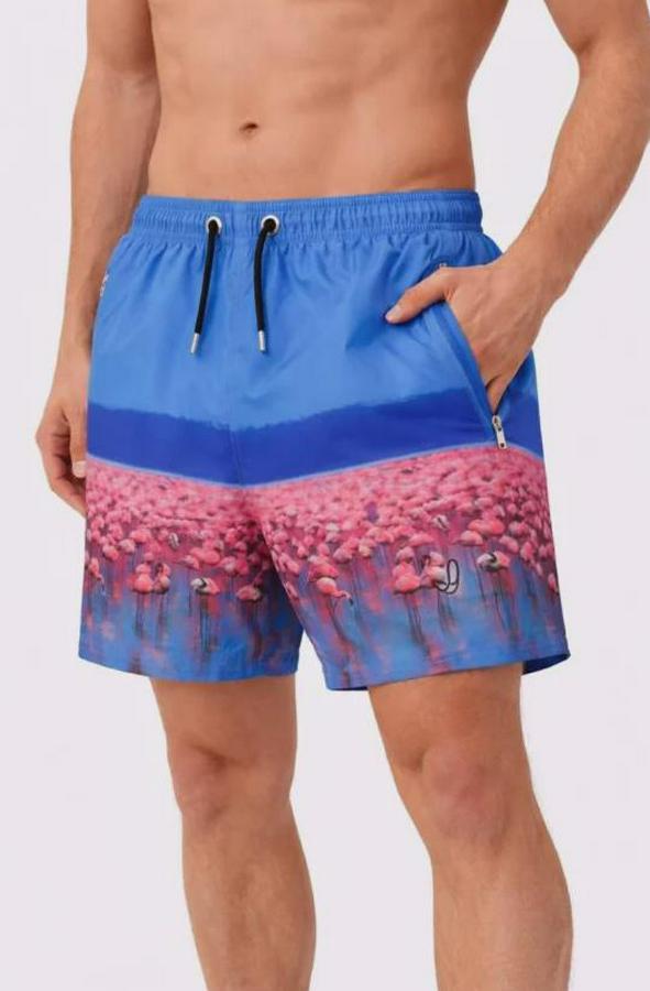 Deniz Şortu Fermuarlı Cepli File Astarlı Hızlı Kuruyan Premium