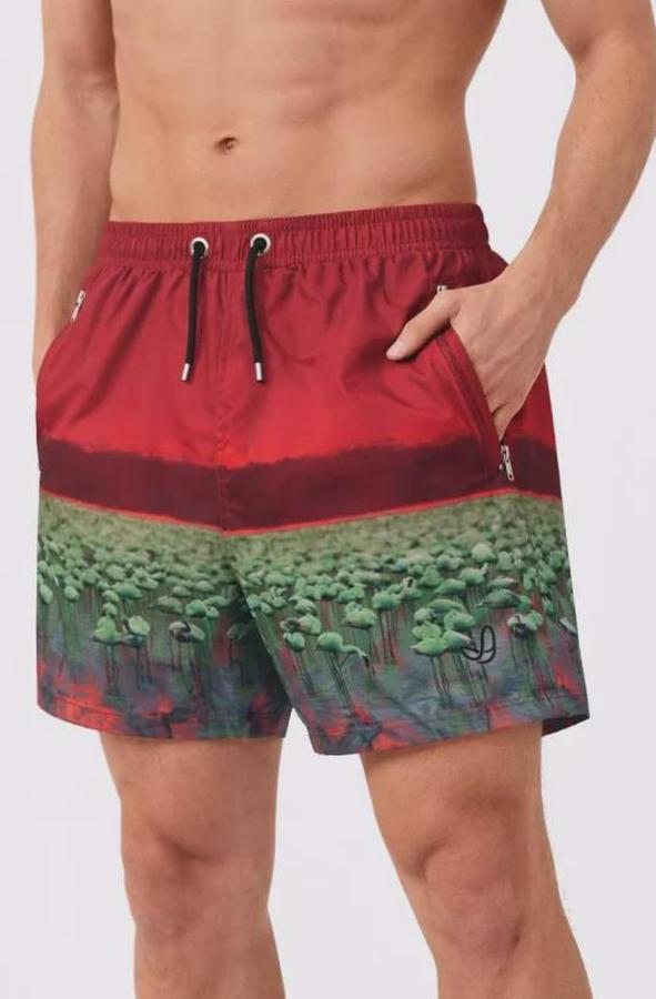 Deniz Şortu Fermuarlı Cepli File Astarlı Hızlı Kuruyan Premium