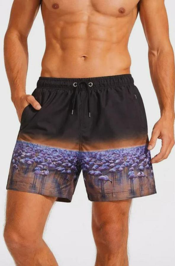 Deniz Şortu Fermuarlı Cepli File Astarlı Hızlı Kuruyan Premium