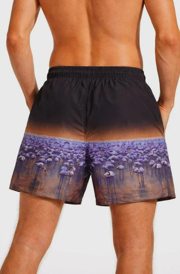 Deniz Şortu Fermuarlı Cepli File Astarlı Hızlı Kuruyan Premium