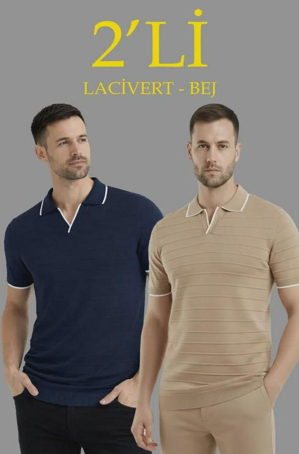 ’li Paket Triko Yakalı Düğmesiz Açık Yaka Fitilli Kısa Kollu Regular Fit Tişört