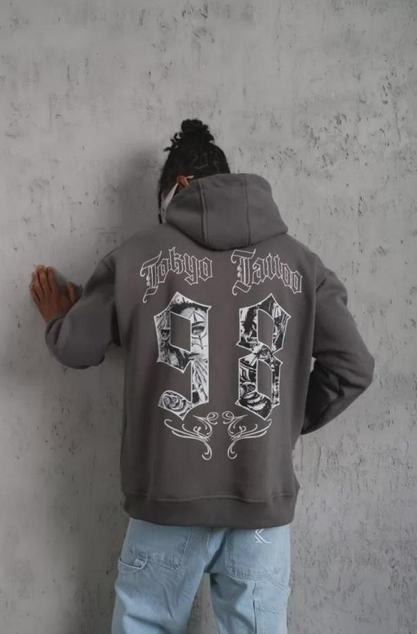 Baskılı Kapşonlu Sweat