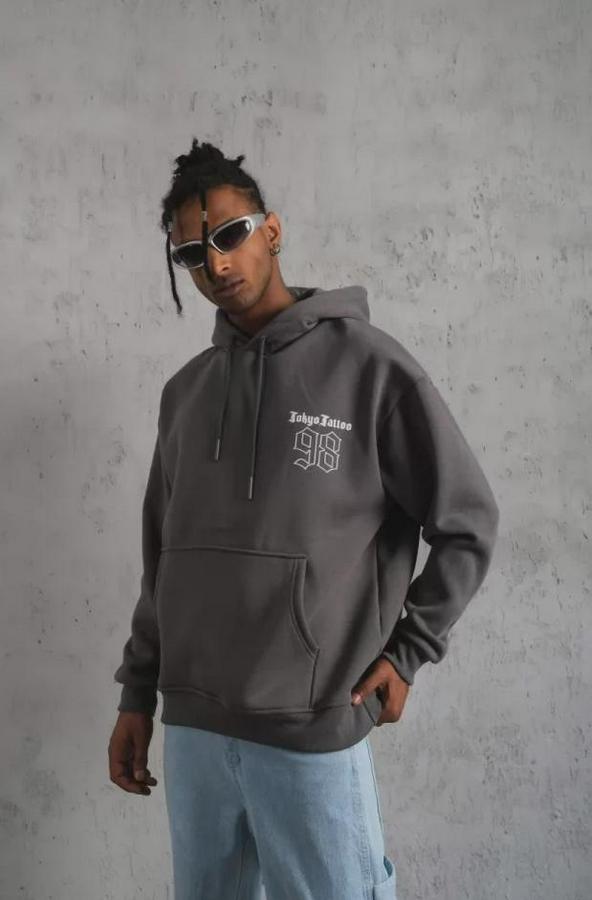 Baskılı Kapşonlu Sweat