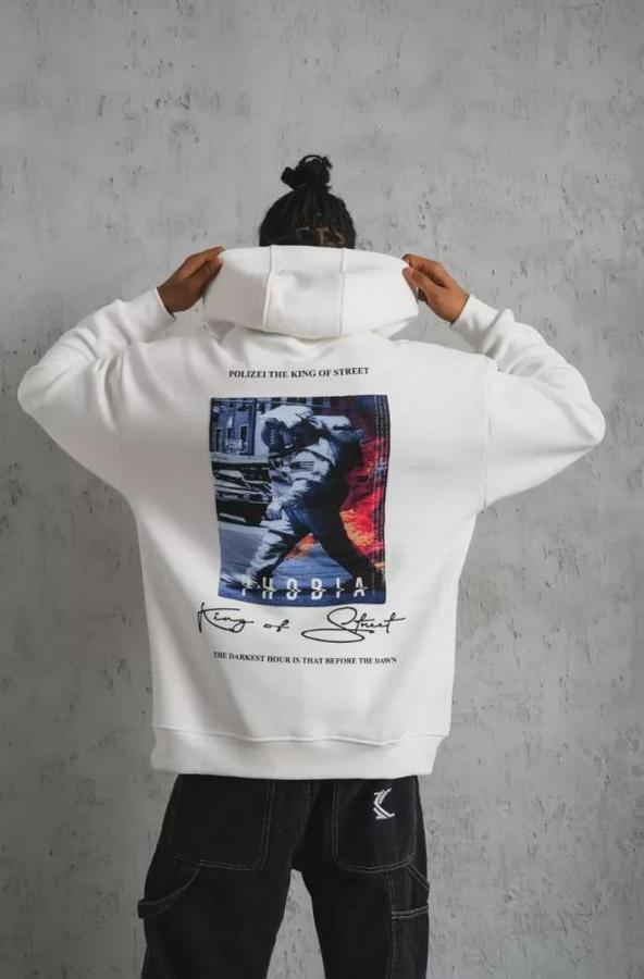 Astronot Baskılı Kapüşonlu Sweat
