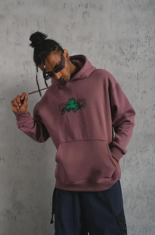 Baskılı Kapüşonlu Ve Kordon Ipli Sweat