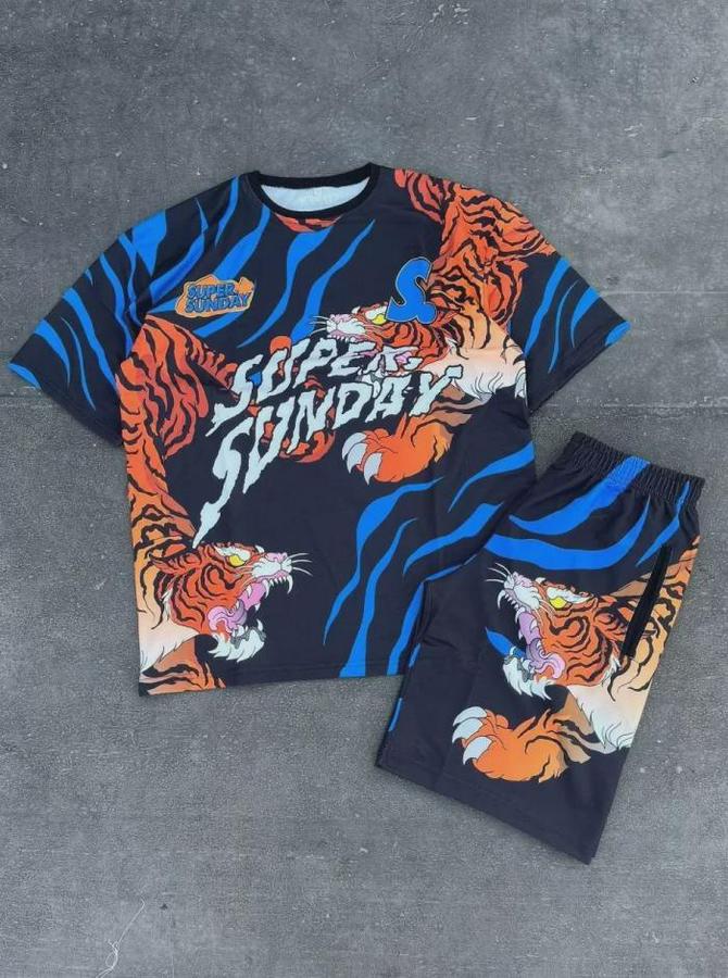 Dijital Baskılı Şortlu Takım