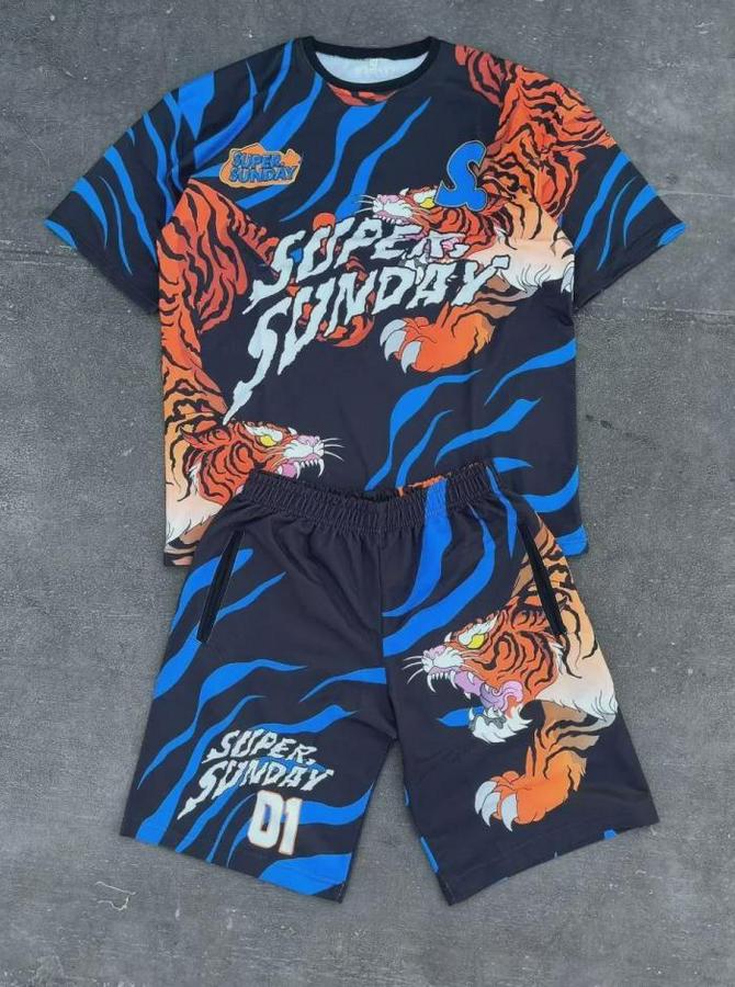 Dijital Baskılı Şortlu Takım