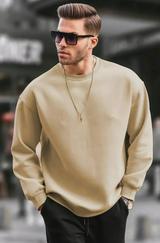 Düz Bisiklet Yaka Sweat