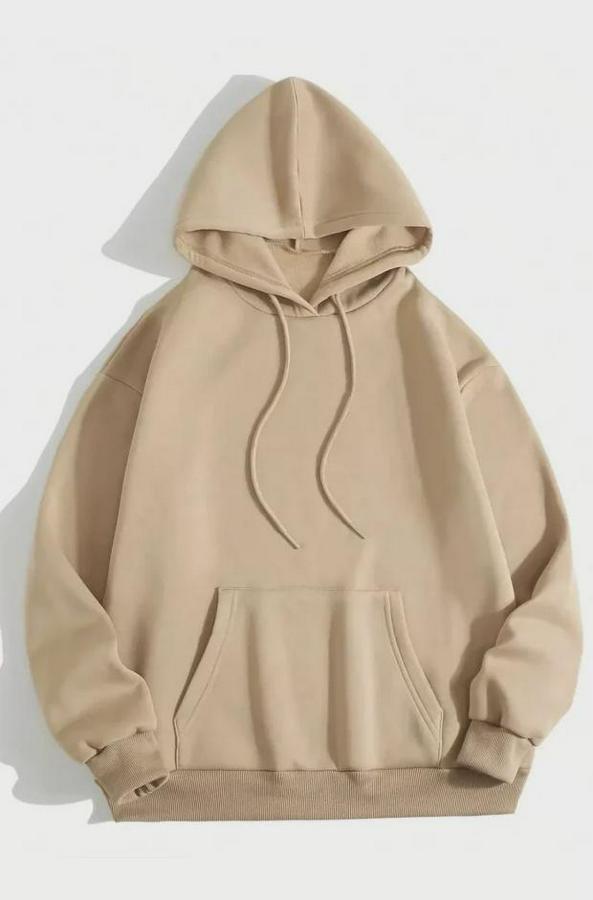 Düz Kapüşonlu Sweat