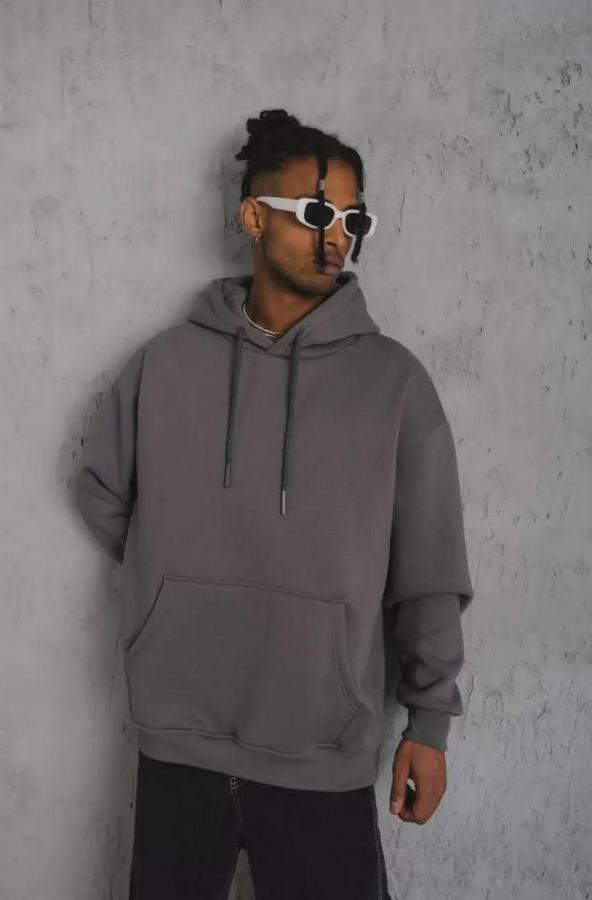 Düz Kapüşonlu Sweat