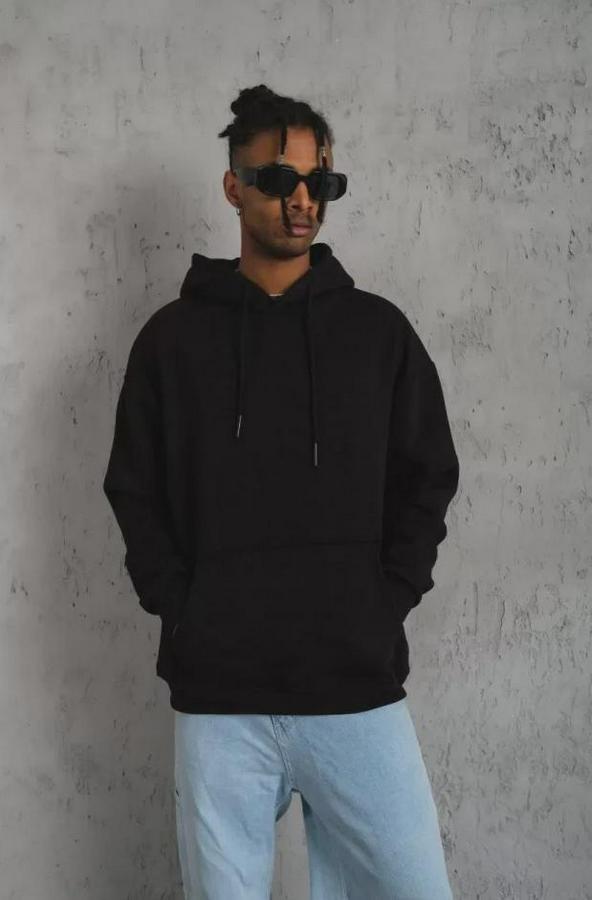 Düz Kapüşonlu Sweat