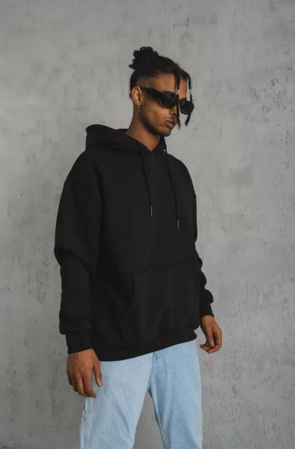 Düz Kapüşonlu Sweat