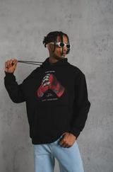 Eldiven Baskılı Kapüşonlu Sweat
