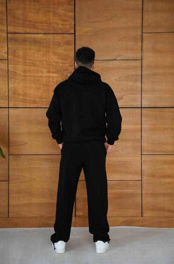 Kapüşonlu Eşofman Takım Örümcek Ağı Ve Neon Yeşil Baskılı Kanguru Cepli Oversize Rahat Kalıp, Premium Üç Iplik Kumaş